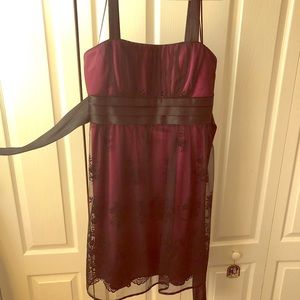 Mini Dress plum/black, flowy, prom/homecoming